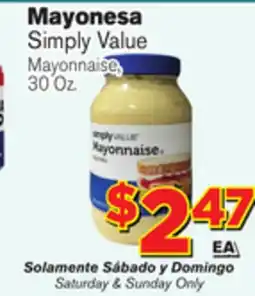 El Super Fresh Simply Value Mayonnaise offer