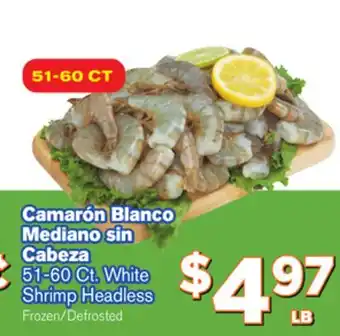 El Super Fresh 51-60 Ct. White Shrimp Headless offer