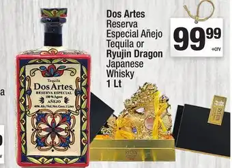Super King Markets Dos Artes Reserva Especial Añejo Tequila or Ryujin Dragon Japanese Whisky offer