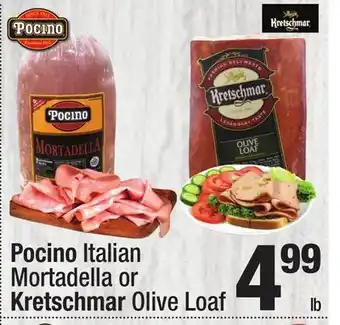 Super King Markets Pocino Italian Mortadella or Kretschmar Olive Loaf offer