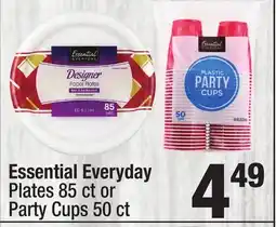Super King Markets Essential Everyday Plates 85 ct or Party Cups 50 ct offer