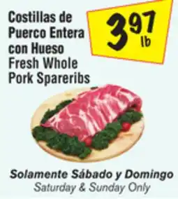 El Super Fresh Whole Pork Spareribs offer