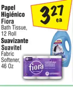 El Super Fiora Bath Tissue, 12 Roll Suavitel Fabric Softener, 4 6 Oz offer