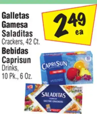 El Super Crackers, 42 Ct., Caprisun Drinks, 10 Pk., 6 Oz offer