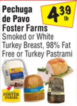 El Super Smoked or White Turkey Breast, 98% Fat Free or Turkey Pastrami offer