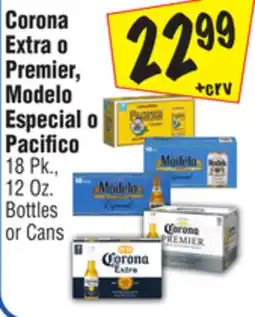 El Super Corona Extra o Premier, Modelo Especial o Pacifico offer