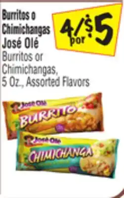 El Super Burritos or Chimichangas offer