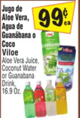 El Super Aloe Vera Juice, Coconut Water or Guanabana Drink offer