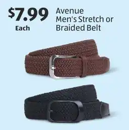 Aldi Avenue Men's Stretch or Braided Belt offer