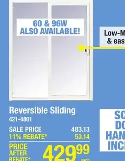Menards Reversible Sliding offer