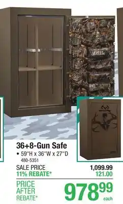 Menards 36+8-Gun Safe offer