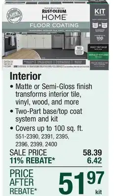 Menards Interior offer