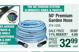 Menards 50' Premium Garden Hose offer