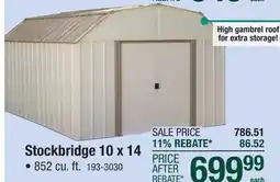 Menards Stockbridge 10 x 14 offer