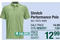 Menards Stretch Performance Polo offer
