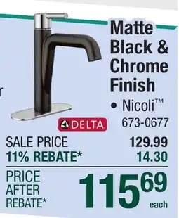 Menards Matte Black & Chrome Finish offer
