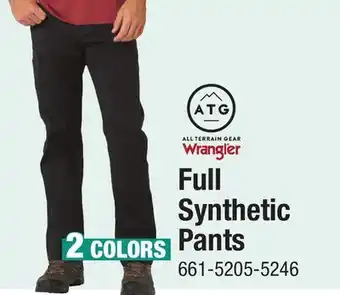 Menards Full Synthetic Pants offer