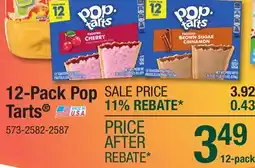 Menards 12-Pack Pop Tarts offer