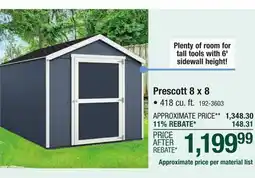 Menards Prescott 8 x 8 offer