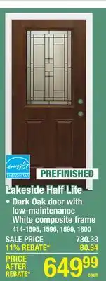 Menards Lakeside Half Lite offer
