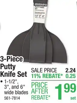 Menards 3-Piece Putty Knife Set offer