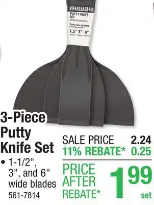 Menards 3-Piece Putty Knife Set offer