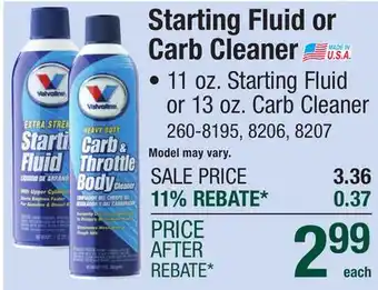Menards Starting Fluid or Carb Cleaner offer