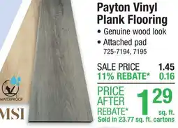 Menards Payton Vinyl Plank Flooring offer