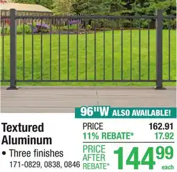 Menards Textured Aluminum offer