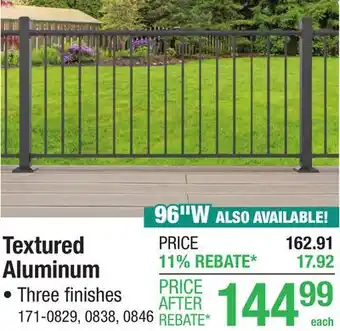 Menards Textured Aluminum offer