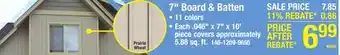 Menards 7 Board & Batten offer