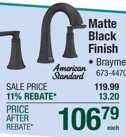Menards Matte Black Finish offer