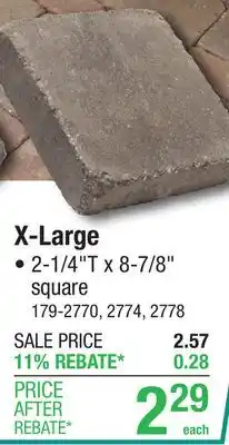 Menards X-Large offer