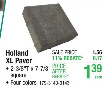 Menards Holland XL Paver offer