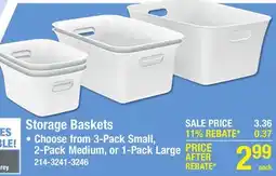 Menards Storage Baskets offer