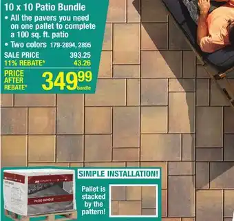 Menards 10 x 10 Patio Bundle offer