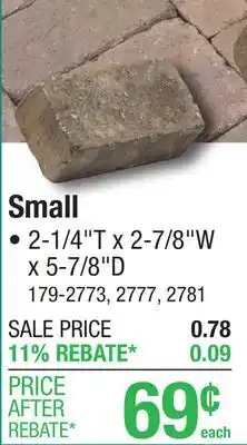 Menards Small Tumbled Belgian Pavers offer