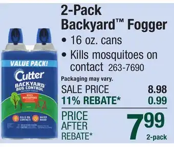 Menards 2-Pack Backyard Fogger offer