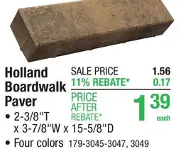Menards Holland Boardwalk Paver offer