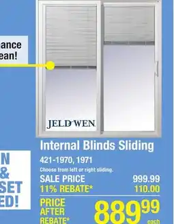 Menards Internal Blinds Sliding offer