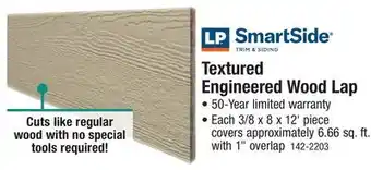 Menards Textured Engineered Wood Lap offer