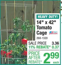 Menards 14 x 42 Tomato Cage offer