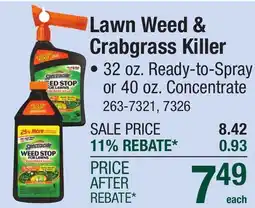 Menards Lawn Weed & Crabgrass Killer offer