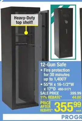 Menards 12-Gun Safe offer