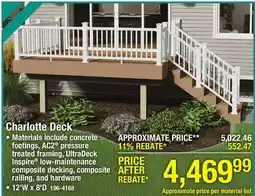 Menards Charlotte Deck offer