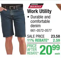 Menards Work Utility offer
