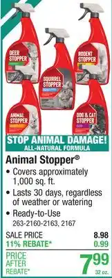 Menards Animal Stopper offer