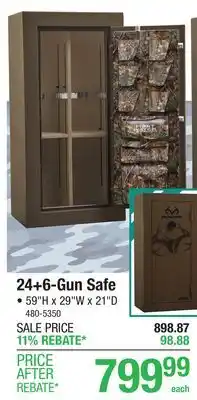 Menards 24+6-Gun Safe offer