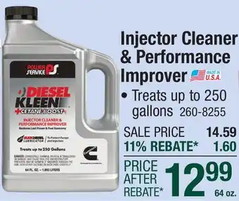 Menards Injector Cleaner & Performance Improver offer