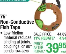 Menards 75' Non-Conductive Fish Tape offer